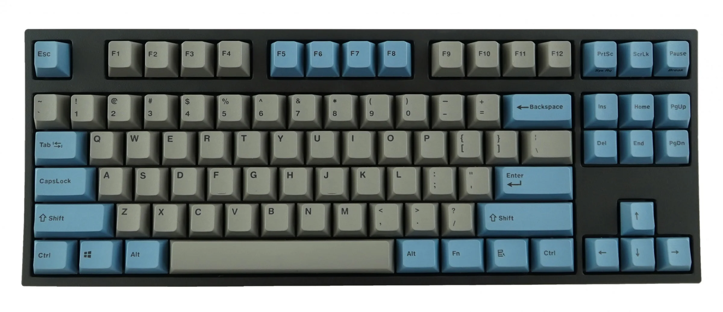 Leopold FC750R Grey/Blue PD TKL Double Shot PBT Mechanical Keyboard
