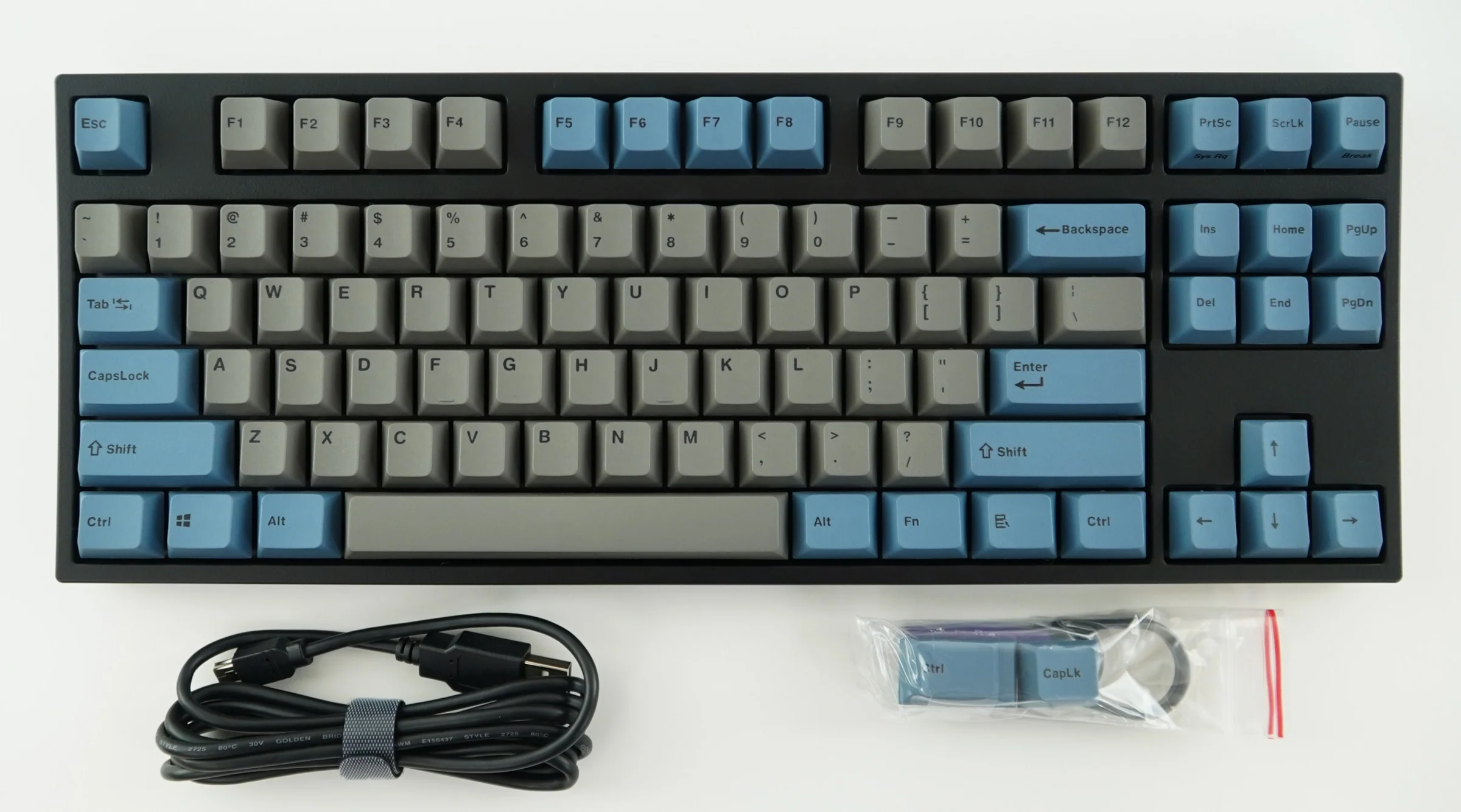Leopold FC750R Grey/Blue PD TKL Double Shot PBT Mechanical Keyboard - Image 6