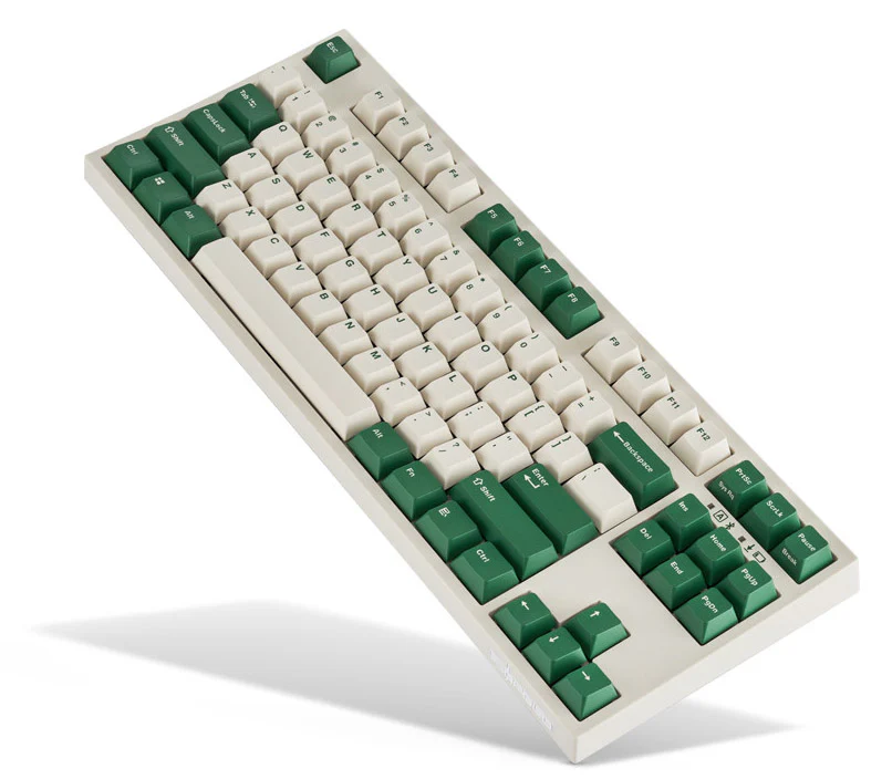 Leopold FC750RBT White/Green PD TKL Bluetooth Double Shot PBT Mechanical Keyboard - Image 3