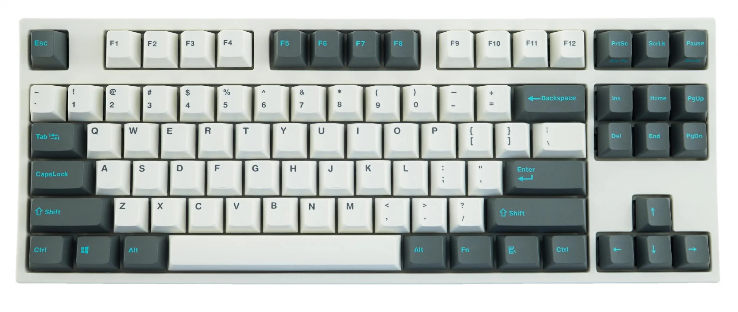 Leopold FC750RBT White/Grey PD TKL Bluetooth Double Shot PBT Mechanical Keyboard - Image 4