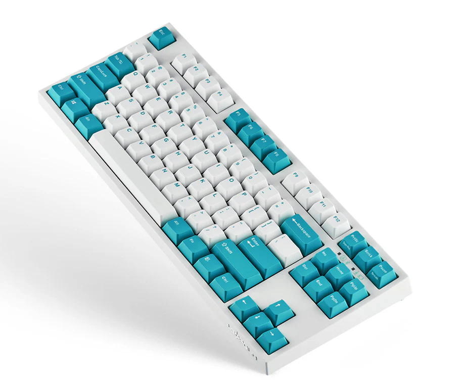 Leopold FC750RBT White/Mint TKL Bluetooth PD Double Shot PBT Mechanical Keyboard - Image 3