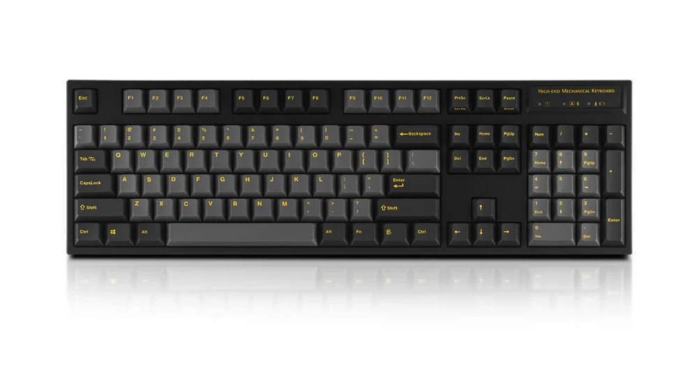 Leopold FC900RBT Ash Yellow Bluetooth PD Double Shot PBT Mechanical Keyboard