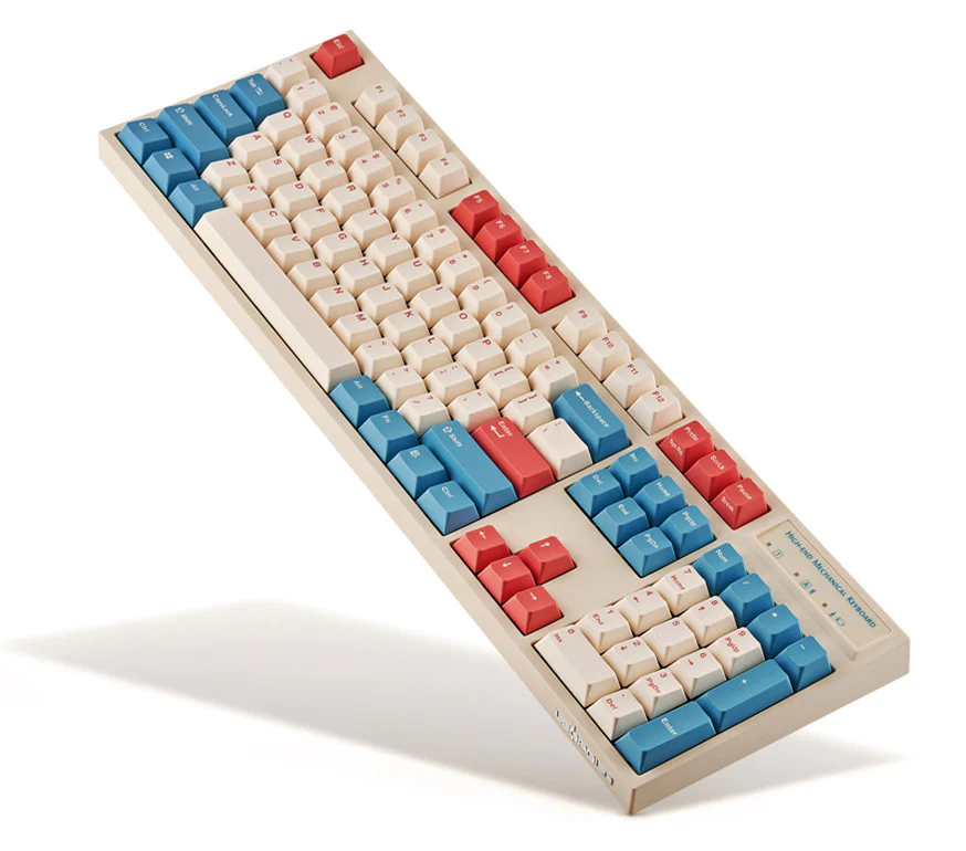 Leopold FC900RBT Coral/Blue Bluetooth PD Double Shot PBT Mechanical Keyboard - Image 3