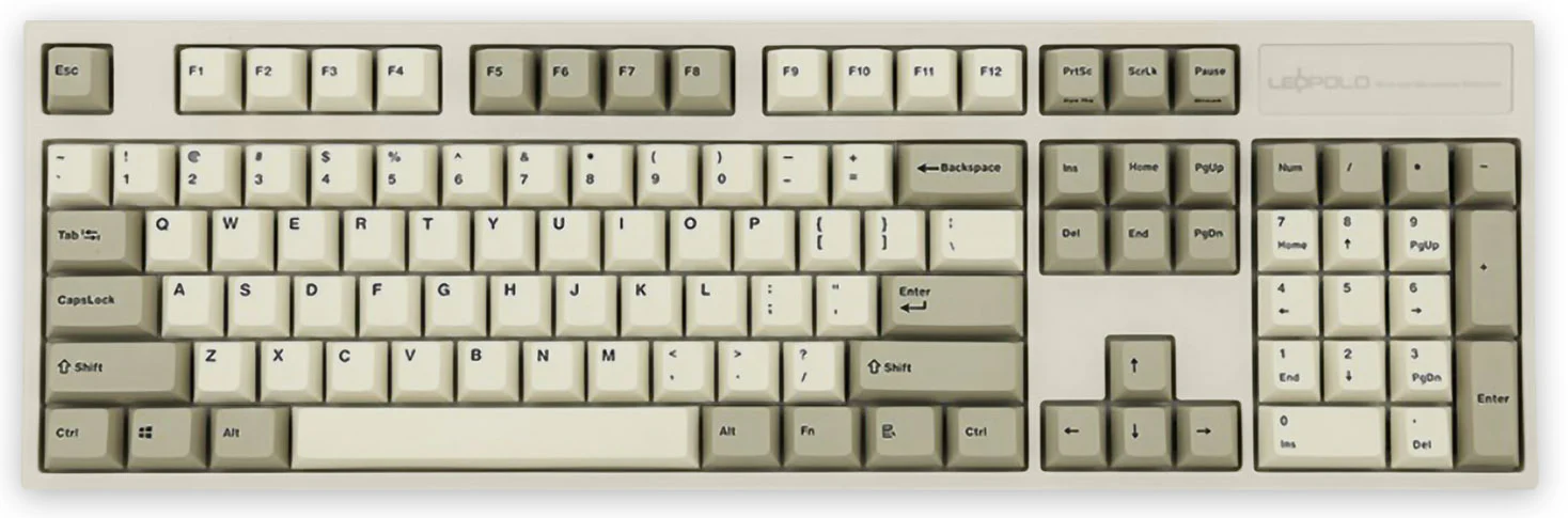Leopold FC900RBT Bluetooth Two Tone White PD Double Shot PBT Mechanical Keyboard - Image 4