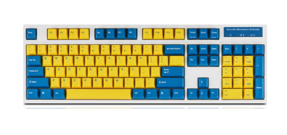Leopold FC900RBT Bluetooth Yellow/Blue PD Double Shot PBT Mechanical Keyboard - Image 4