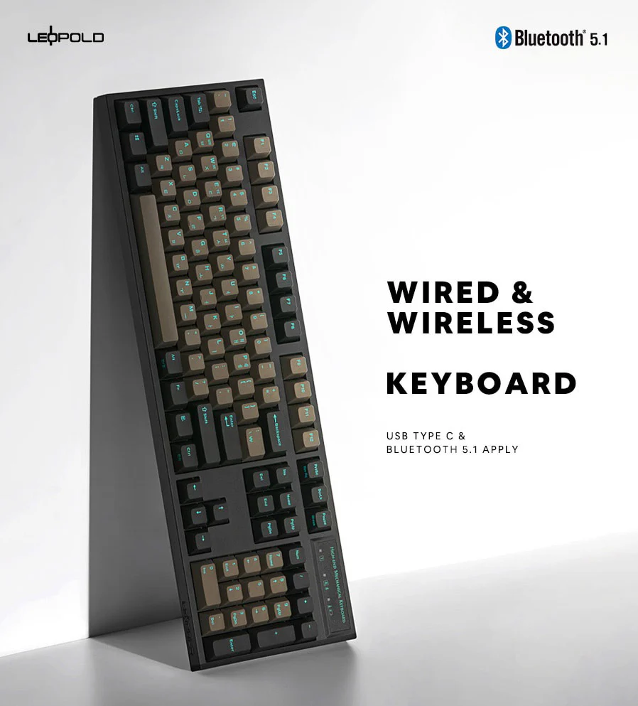 Leopold FC900RBT V2 Graphite Blue Wireless Keyboard - Image 6