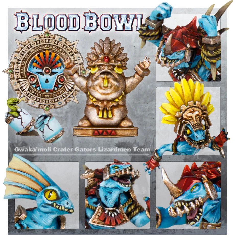 Lizardmen Blood Bowl Team - Gwaka'moli Crater Gators - Image 2