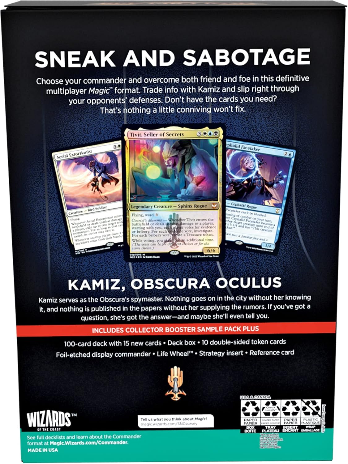 Magic The Gathering Streets of New Capenna Commander Deck Obscura Operation - Image 3