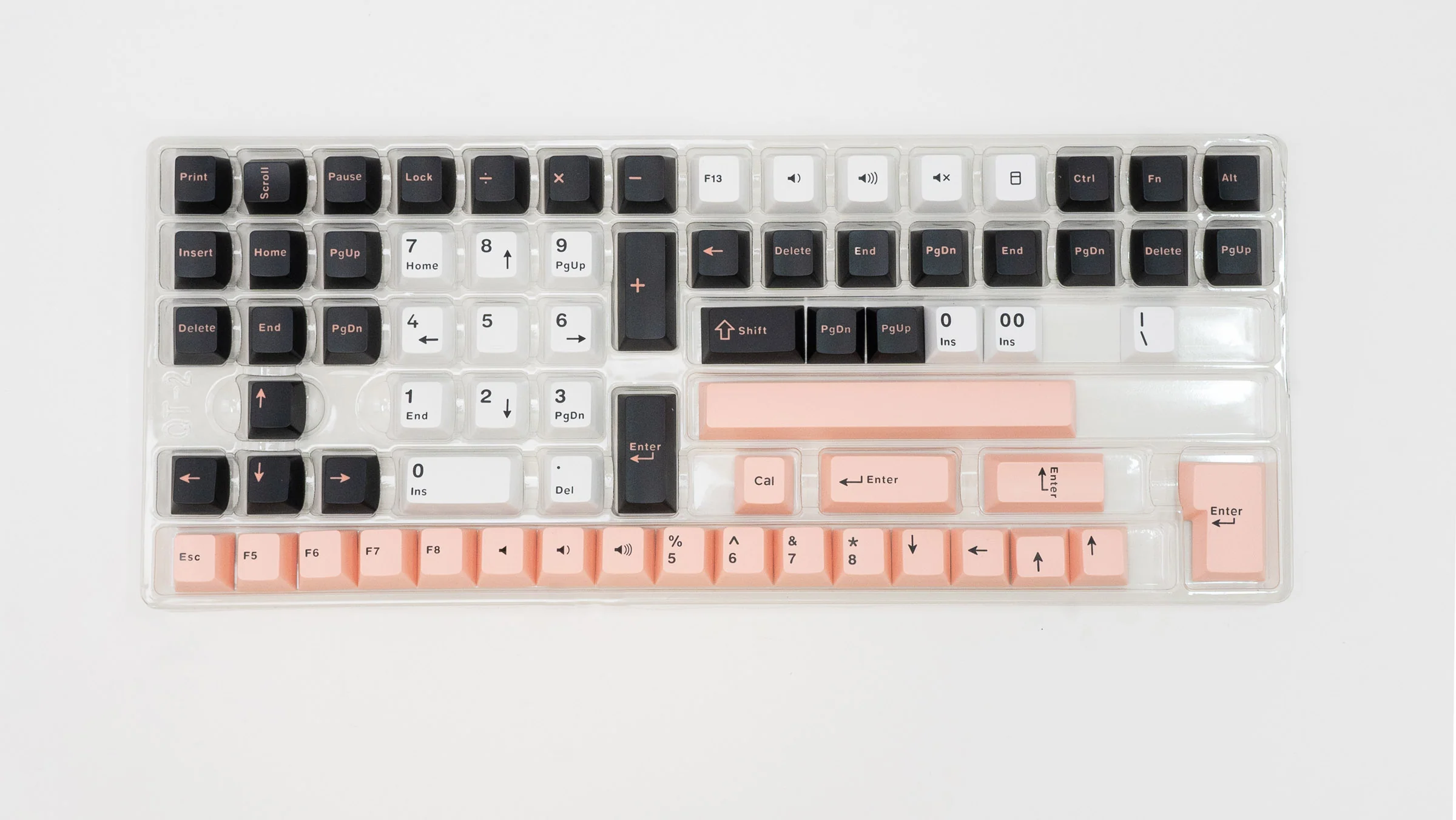 Meko Pink / Black / White 147 Key Cherry Profile Double Shot PBT Keycap Set - Image 3