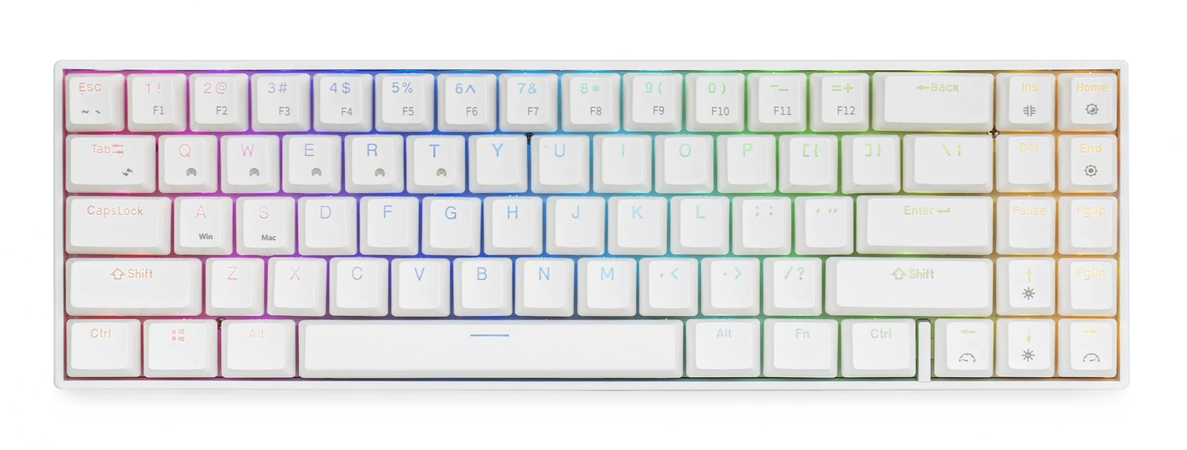 Meko Push White 65% Hotswap Bluetooth RGB Double Shot ABS Mechanical Keyboard - Image 7