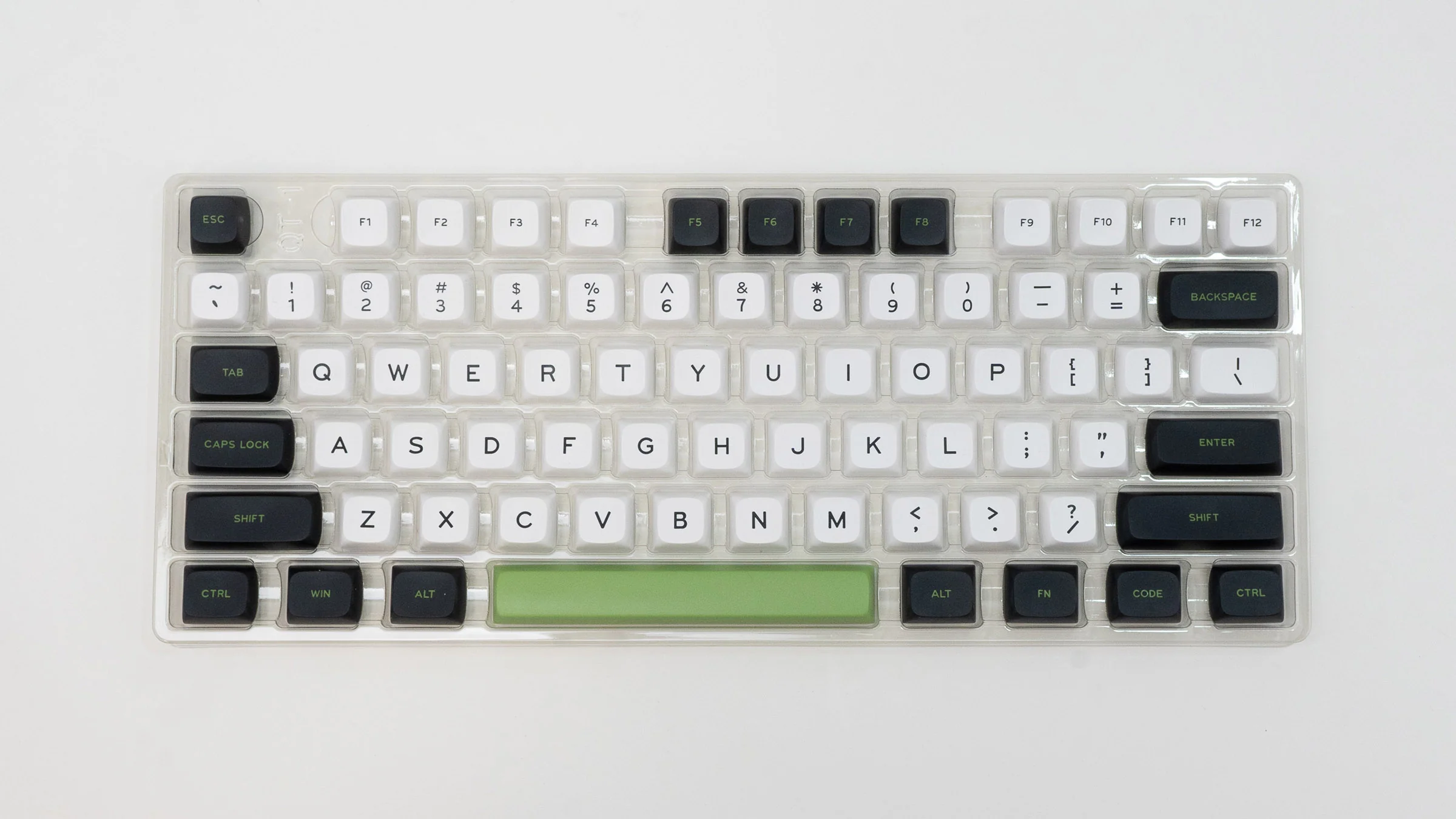 Meko White / Black / Green 132 Key MDA Profile Double Shot PBT Keycap Set - Image 4