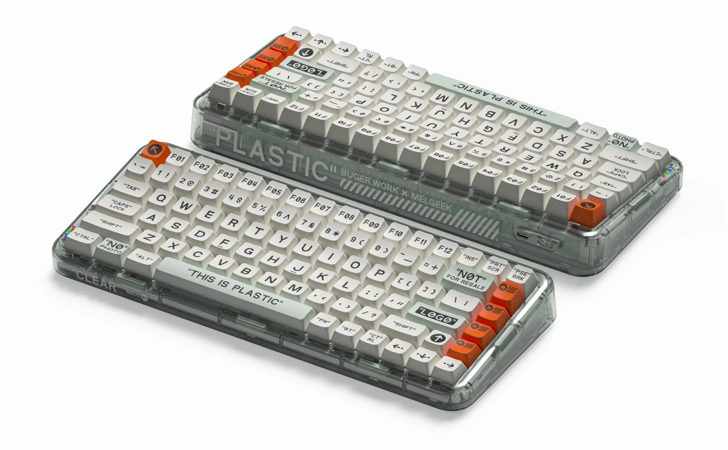 MelGeek Mojo84 Plastic Original 75% Wireless RGB Mechanical Keyboard - Image 3