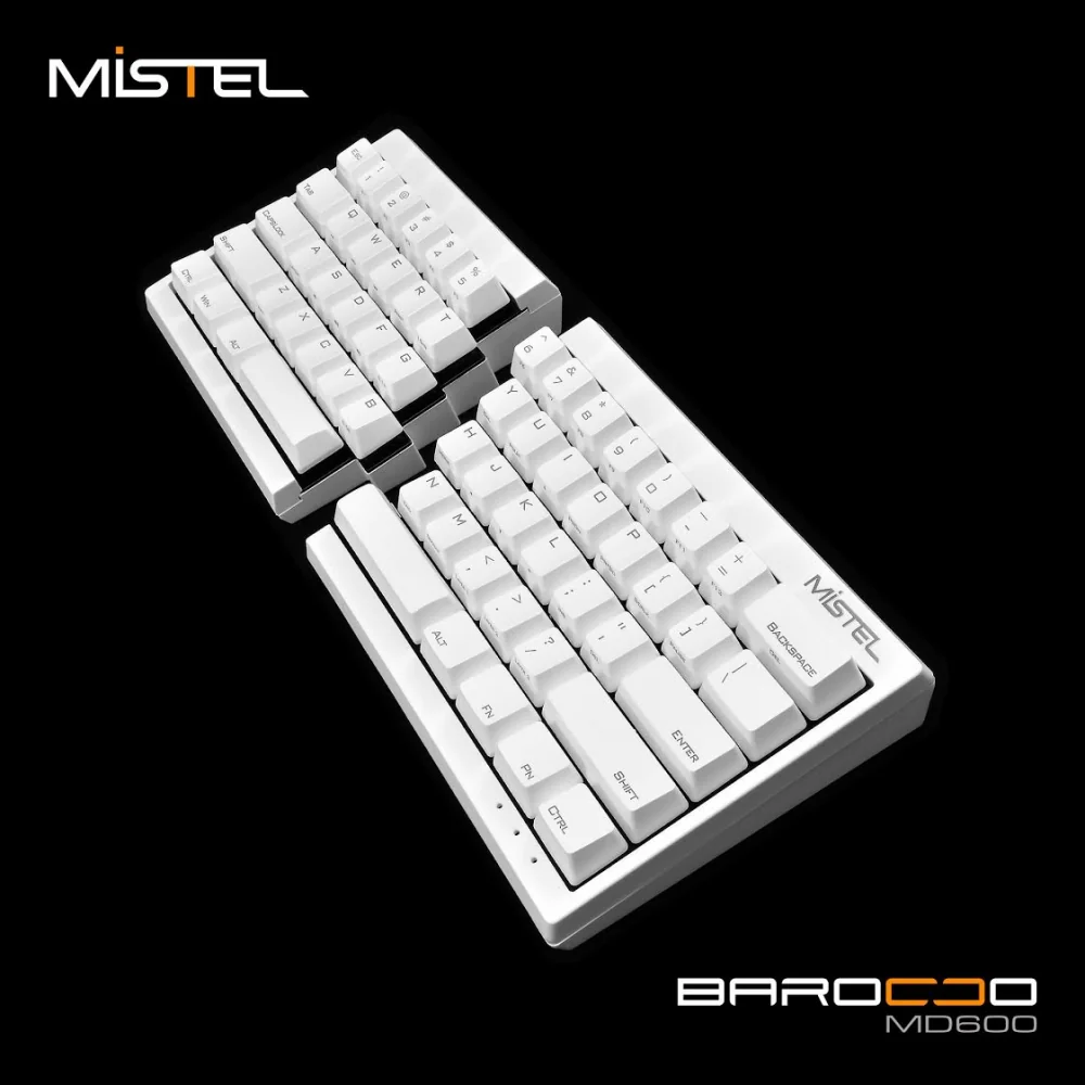 Mistel Barocco White 60% Laser Engraved PBT Mechanical Keyboard - Image 3