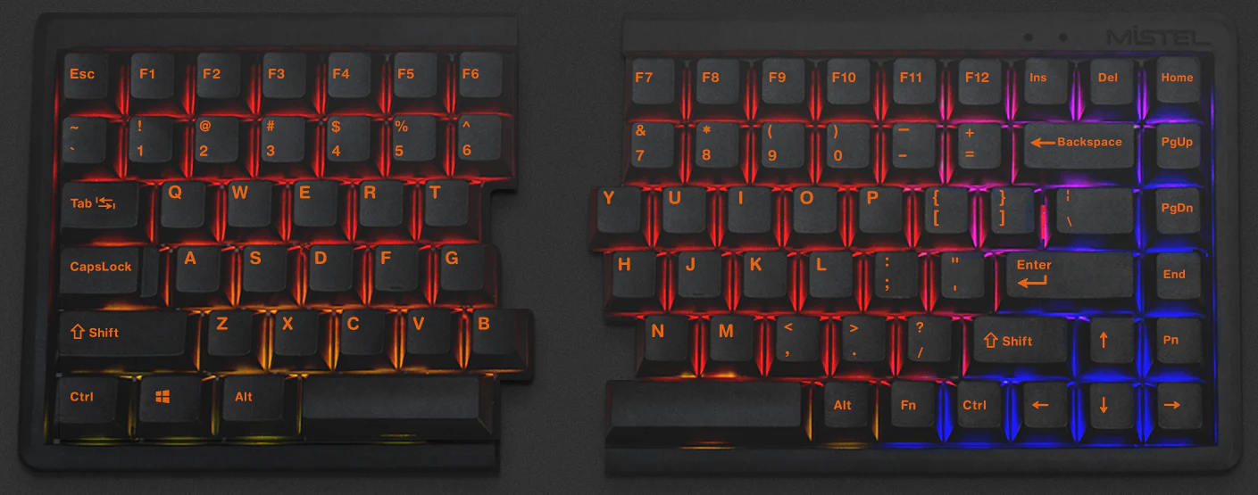 Mistel MD770 Black 75% RGB Double Shot PBT Mechanical Keyboard - Image 10