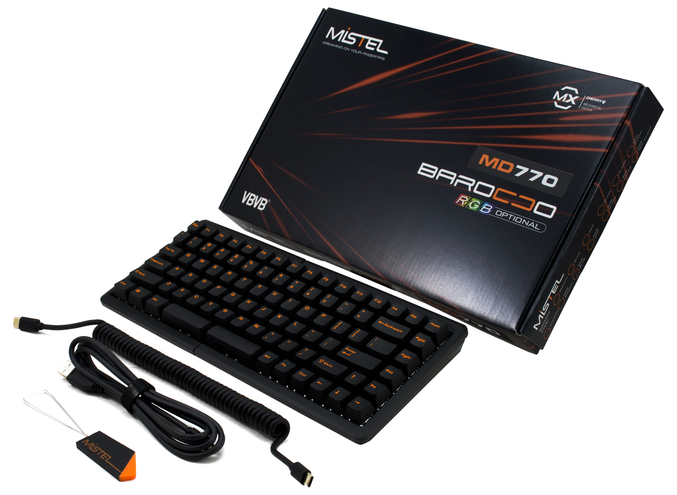 Mistel MD770 Black 75% RGB Double Shot PBT Mechanical Keyboard - Image 16