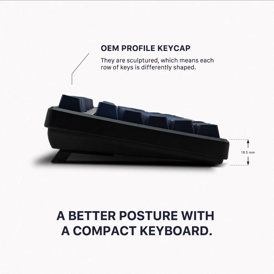 Mistel X8BT V2 Glaze Blue Hotswap Bluetooth Double Shot PBT Mechanical Keyboard - Image 4