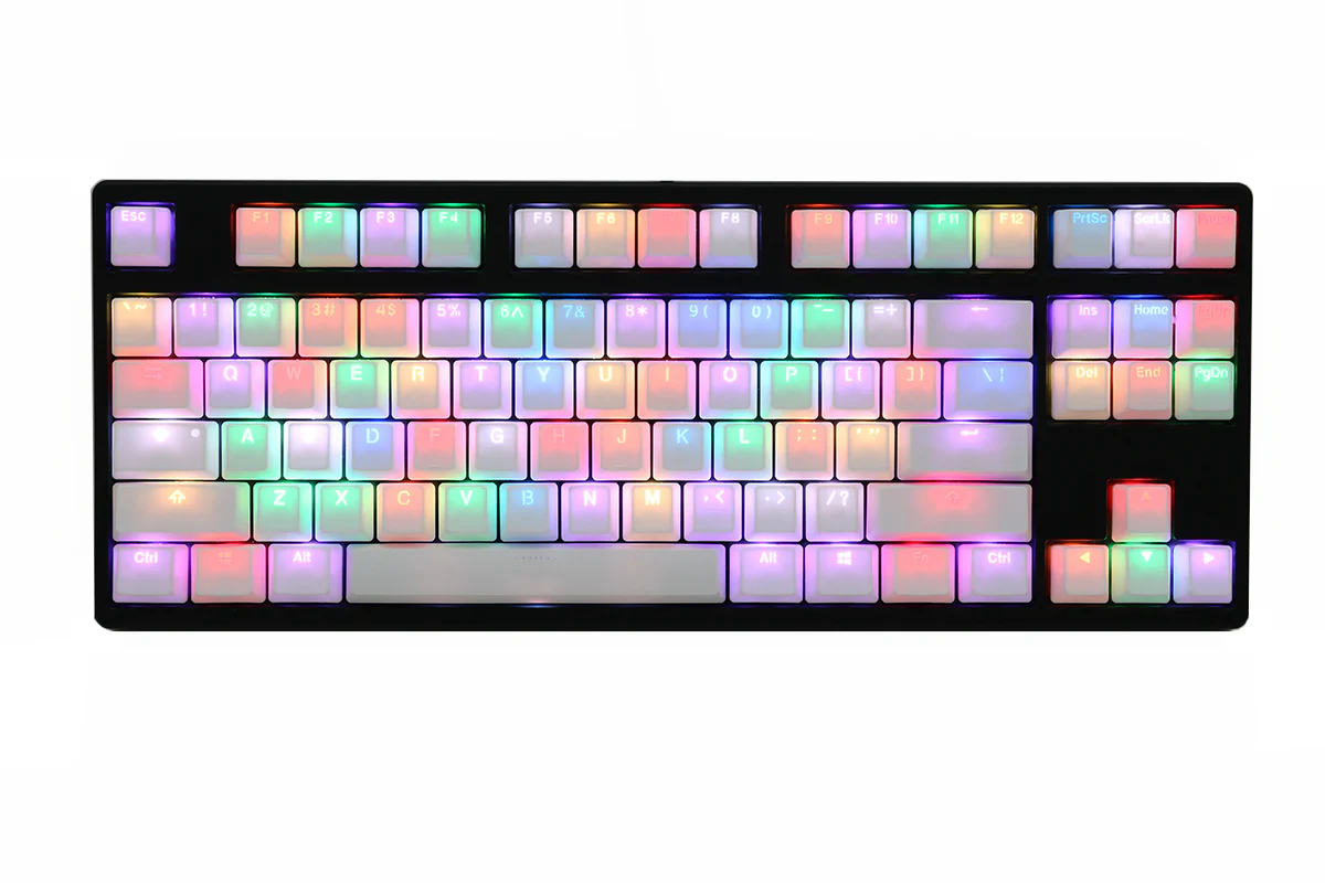 MK Disco White RGB LED TKL Double Shot PBT Mechanical Keyboard - Image 3