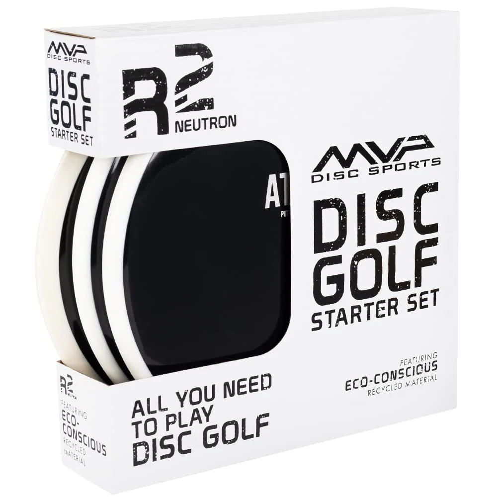 MVP Disc Sports 3-Disc R2 Neutron Disc Golf Starter Set (Colors and Models May Vary)