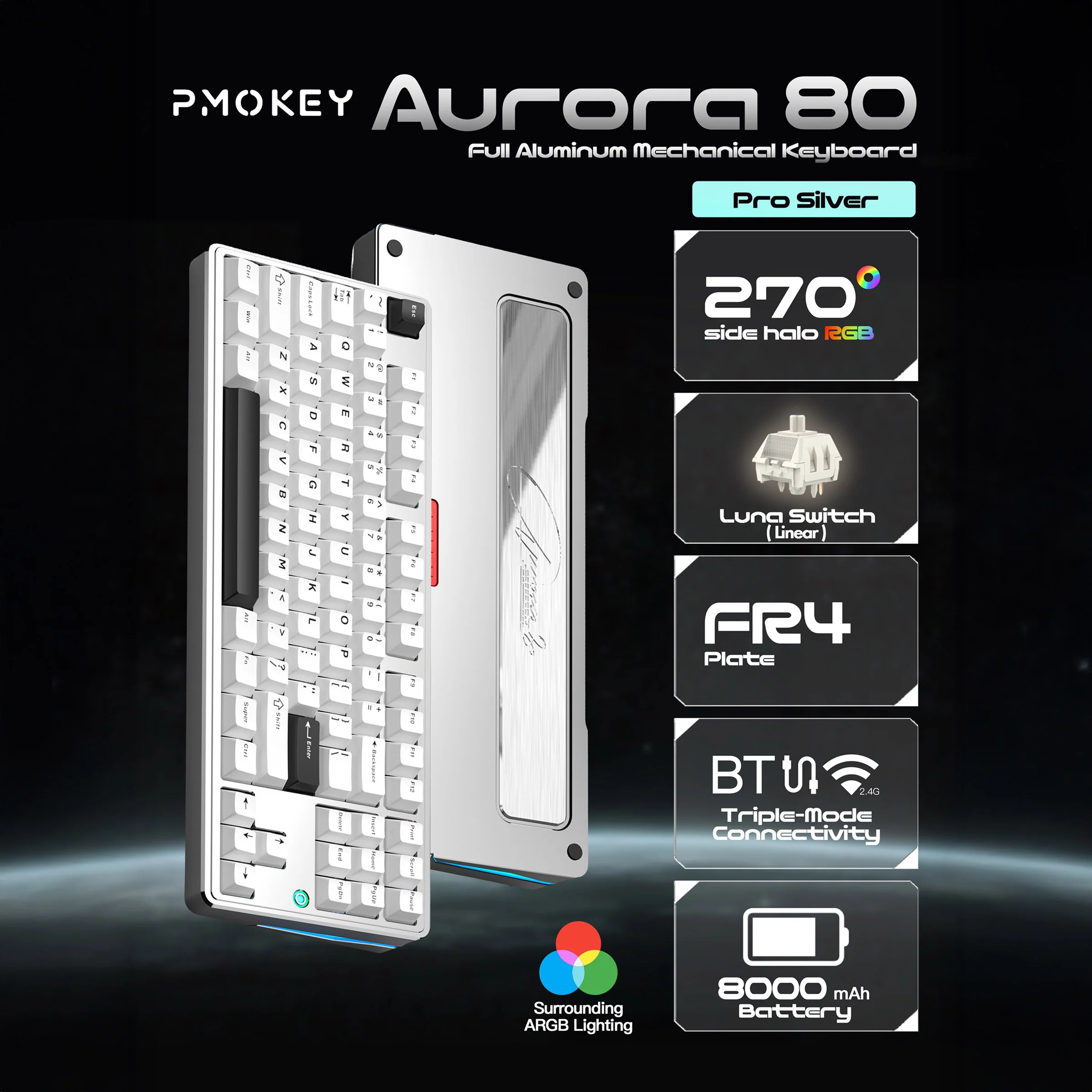 PMOKEY Aurora 80 Aluminum Wireless Keyboard - Image 27