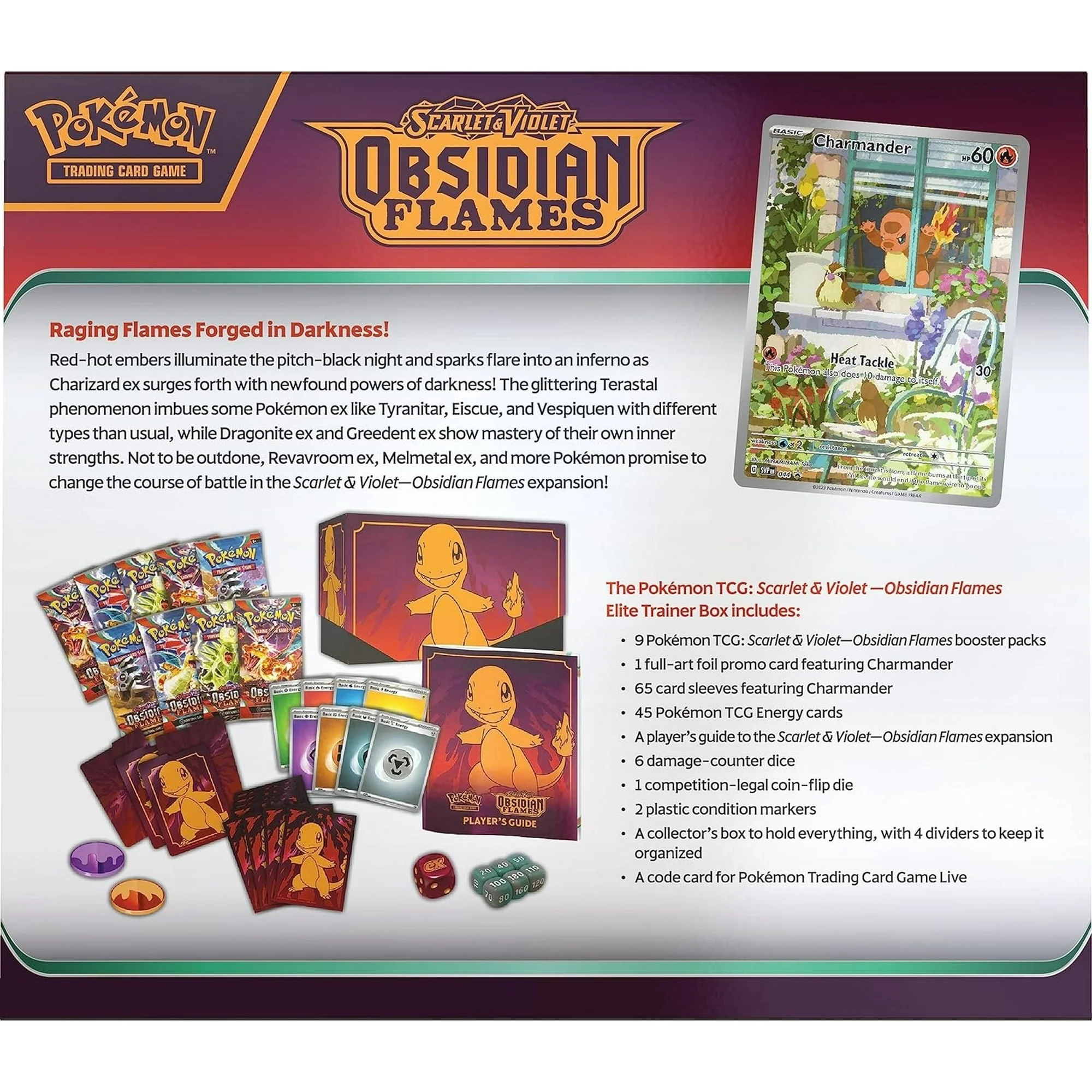 Pokemon Scarlet and Violet Obsidian Flames Elite Trainer Box - Image 2