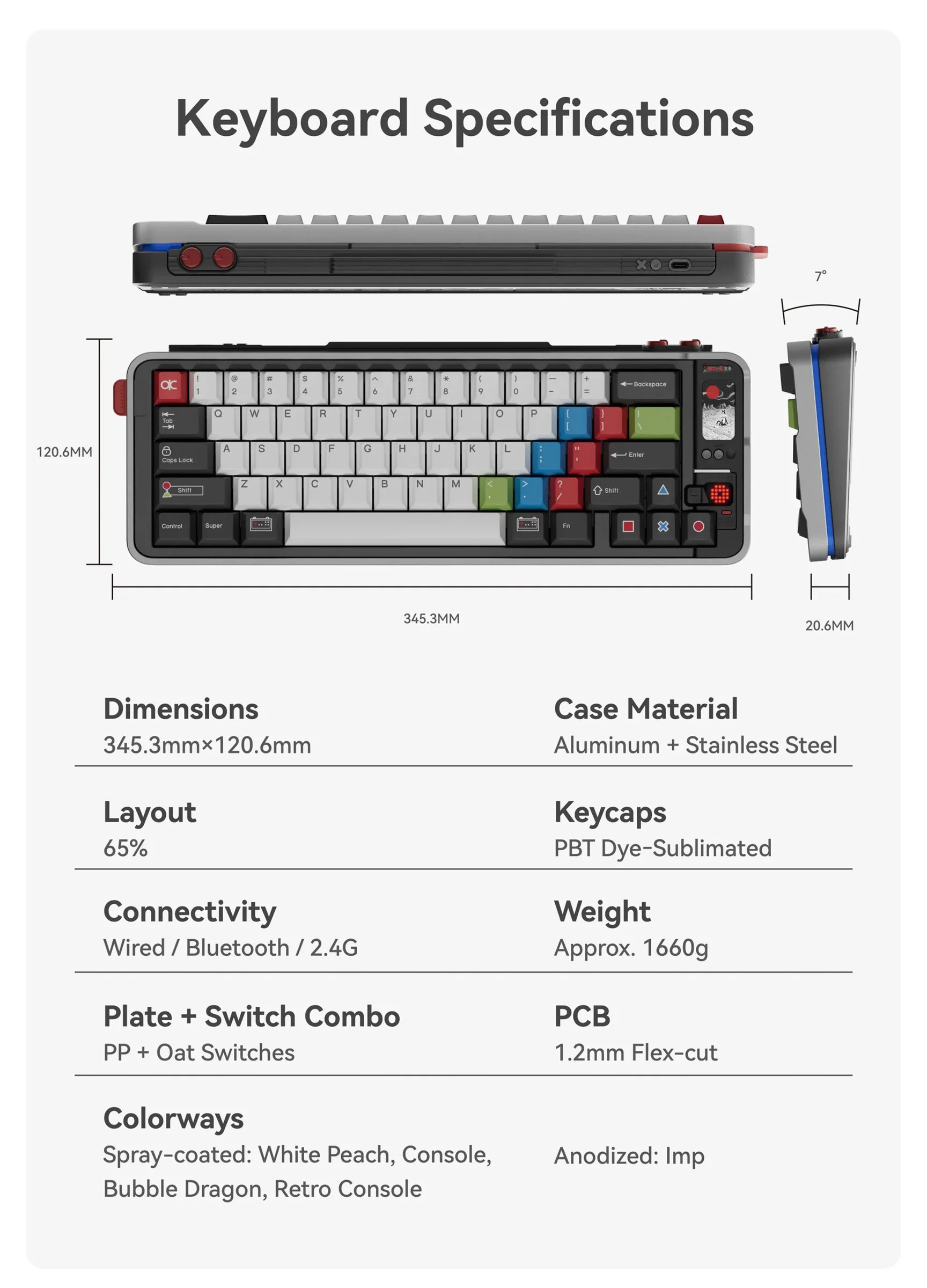 Qwertykeys QK65 Mk3 CNC Prebuilt Aluminum Keyboard - Image 2