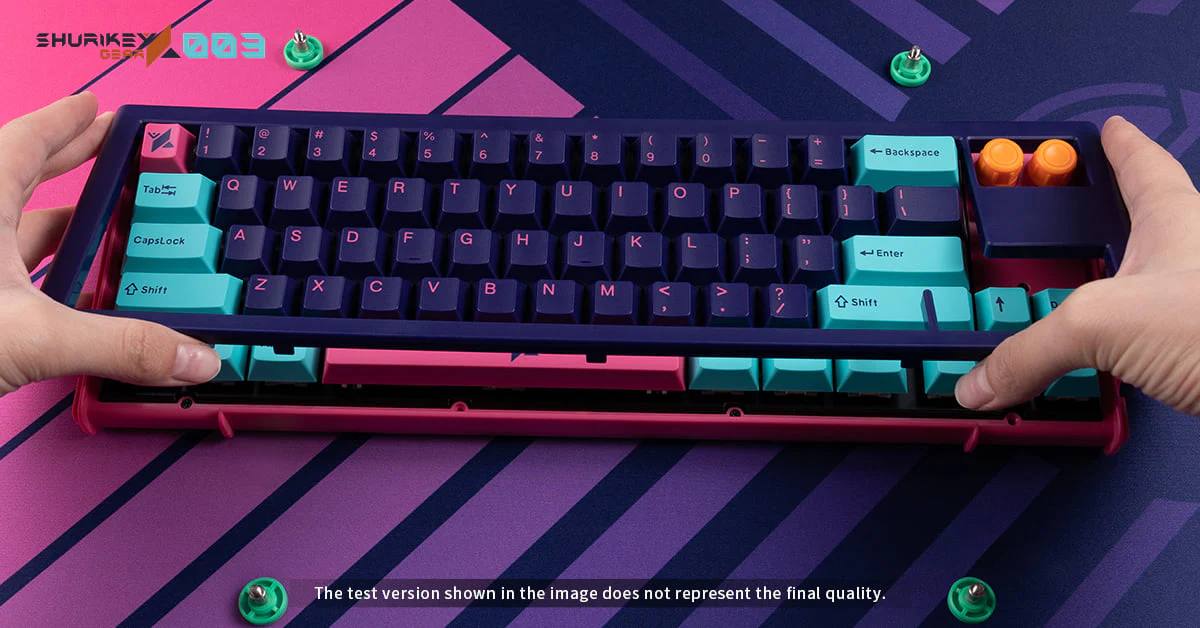 Shurikey Hanzo 003 65% Bluetooth White LED Double Shot ABS EC Mechanical Keyboard - Image 4