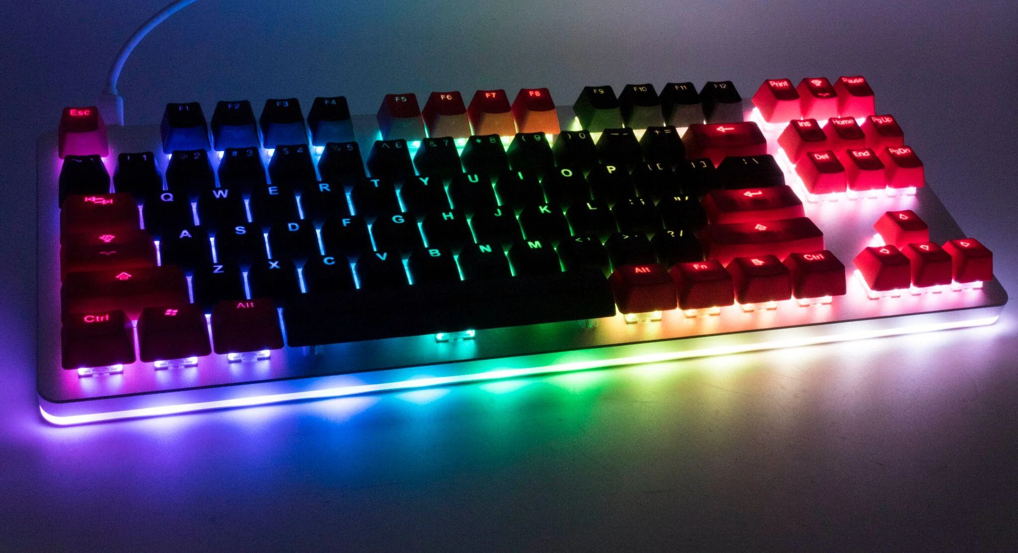 Tai-Hao Red / Black 104 Key OEM Profile PBT Double Shot Backlit Keycap Set - Image 5