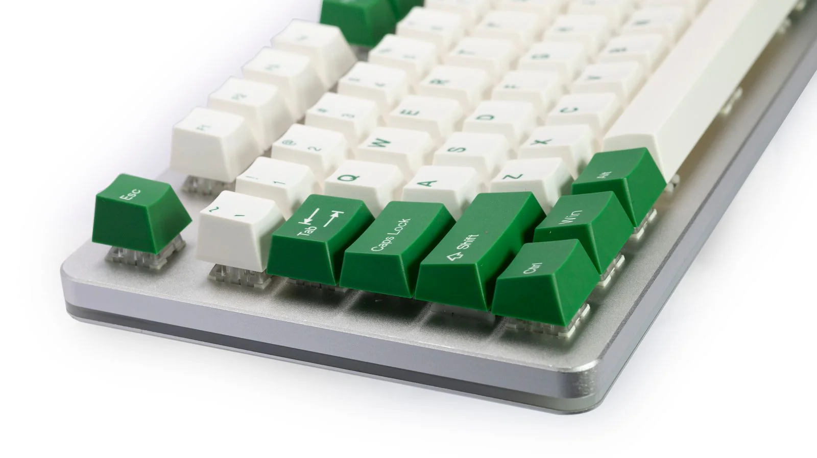 Tai-Hao Green & White 116 Key Cubic Profile Double Shot ABS Keycap Set - Image 3