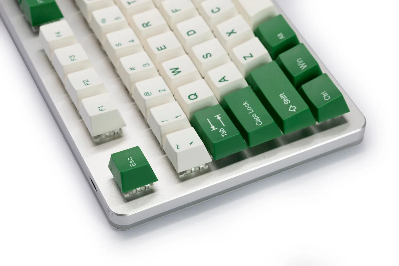 Tai-Hao Green & White 116 Key Cubic Profile Double Shot ABS Keycap Set - Image 4
