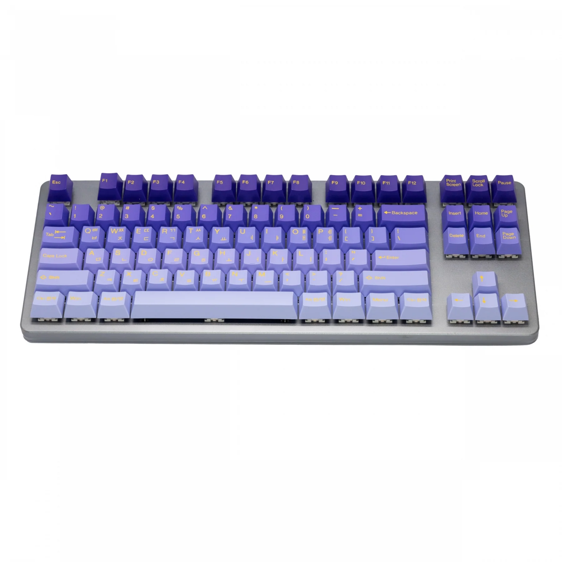 Tai-Hao Indigo Purple Gradient Hangul & English 117 Key Cubic Profile Double Shot ABS Keycap Set - Image 4