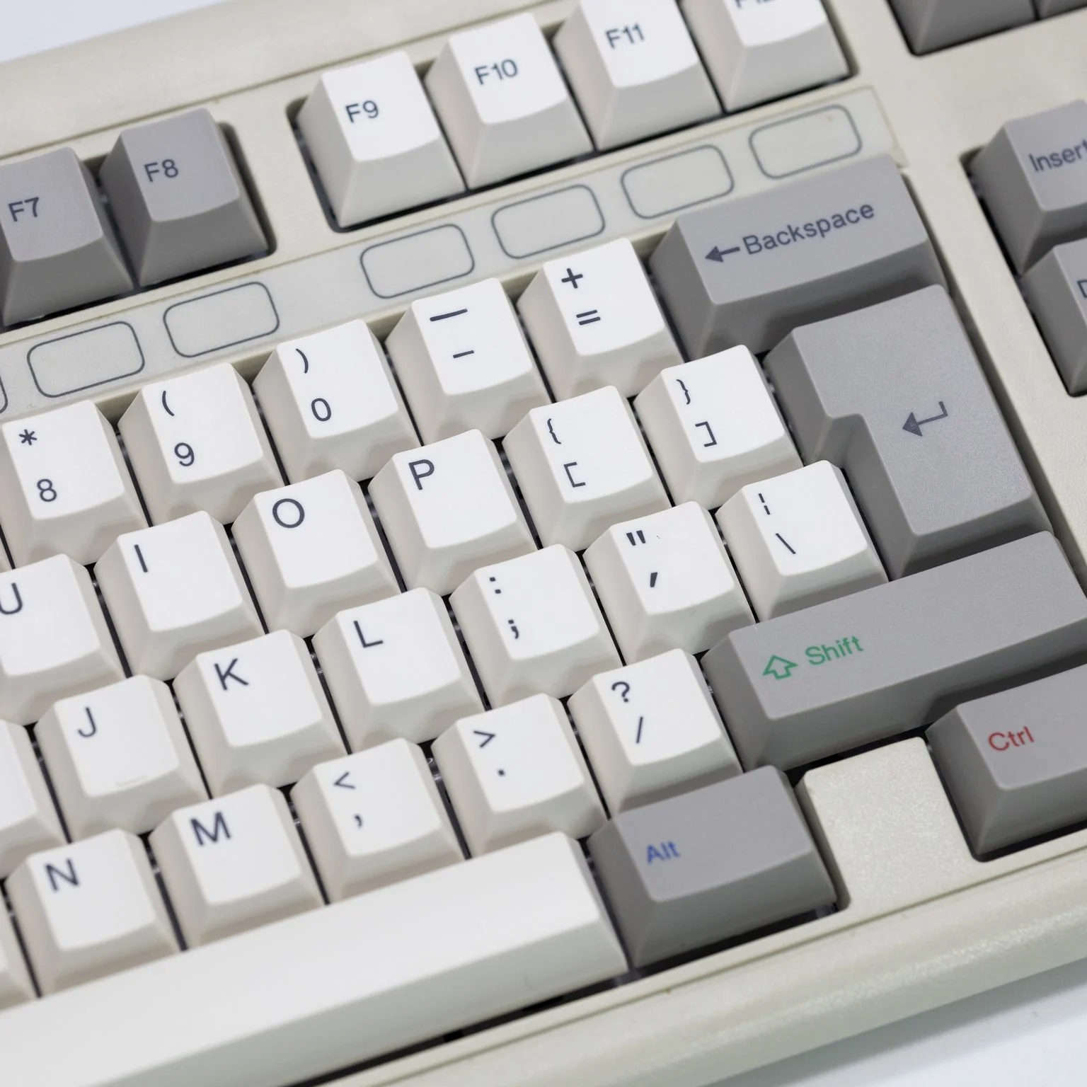 Tai-Hao Vintage White / Grey Backlit 138 Key Cubic Profile ABS Double Shot ALPS Keycap Set - Image 2