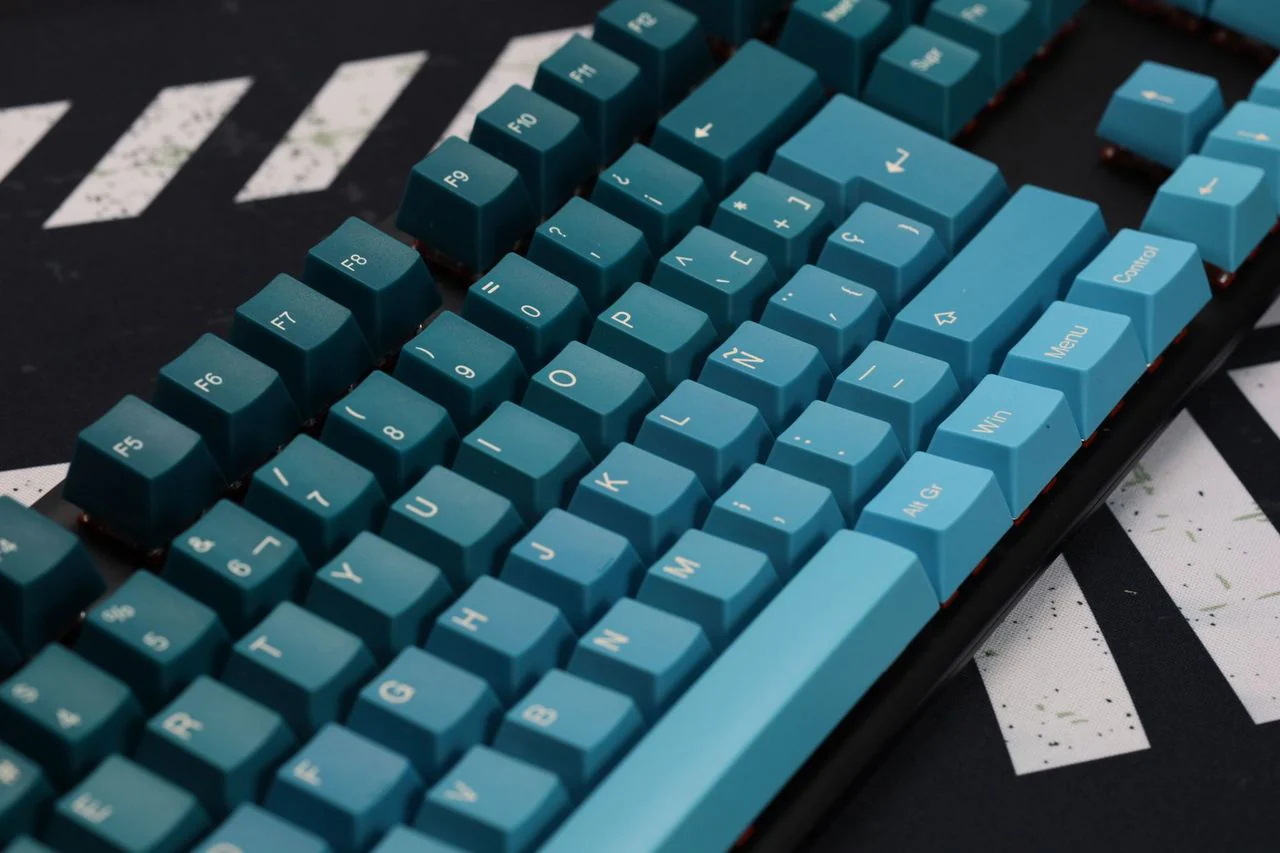 Tai-Hao Pine Green Gradient ISO Spanish 141 Key Cubic Double Shot ABS Keycap Set - Image 2