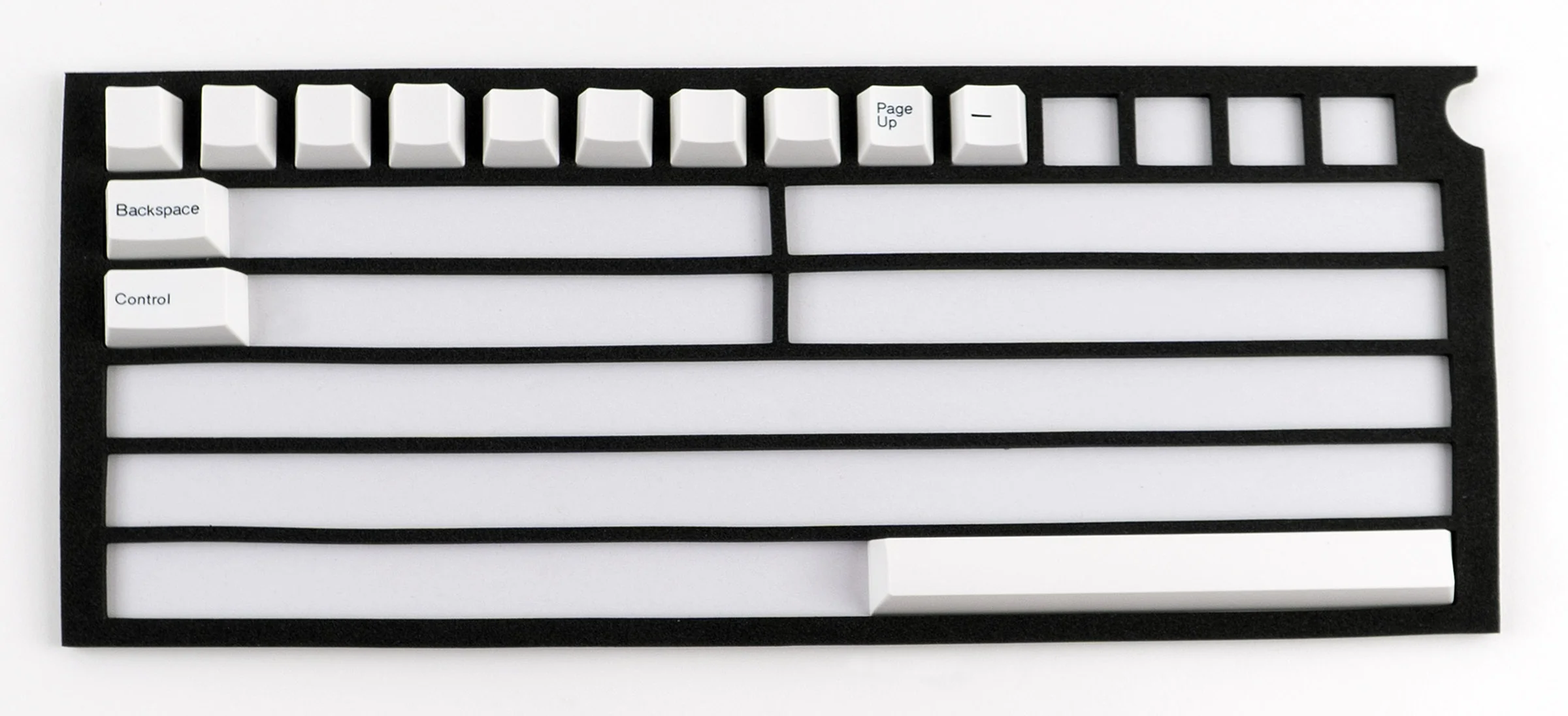 Tai-Hao Black on White 150 Key Cubic Profile Double Shot ABS Keycap Set - Image 6