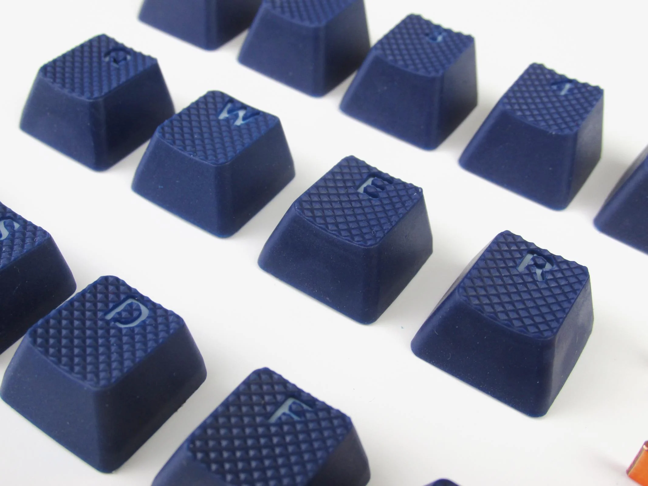 Tai-Hao Blue Backlit 18 Key OEM Profile Double Shot TPR Rubber Keycap Set - Image 3