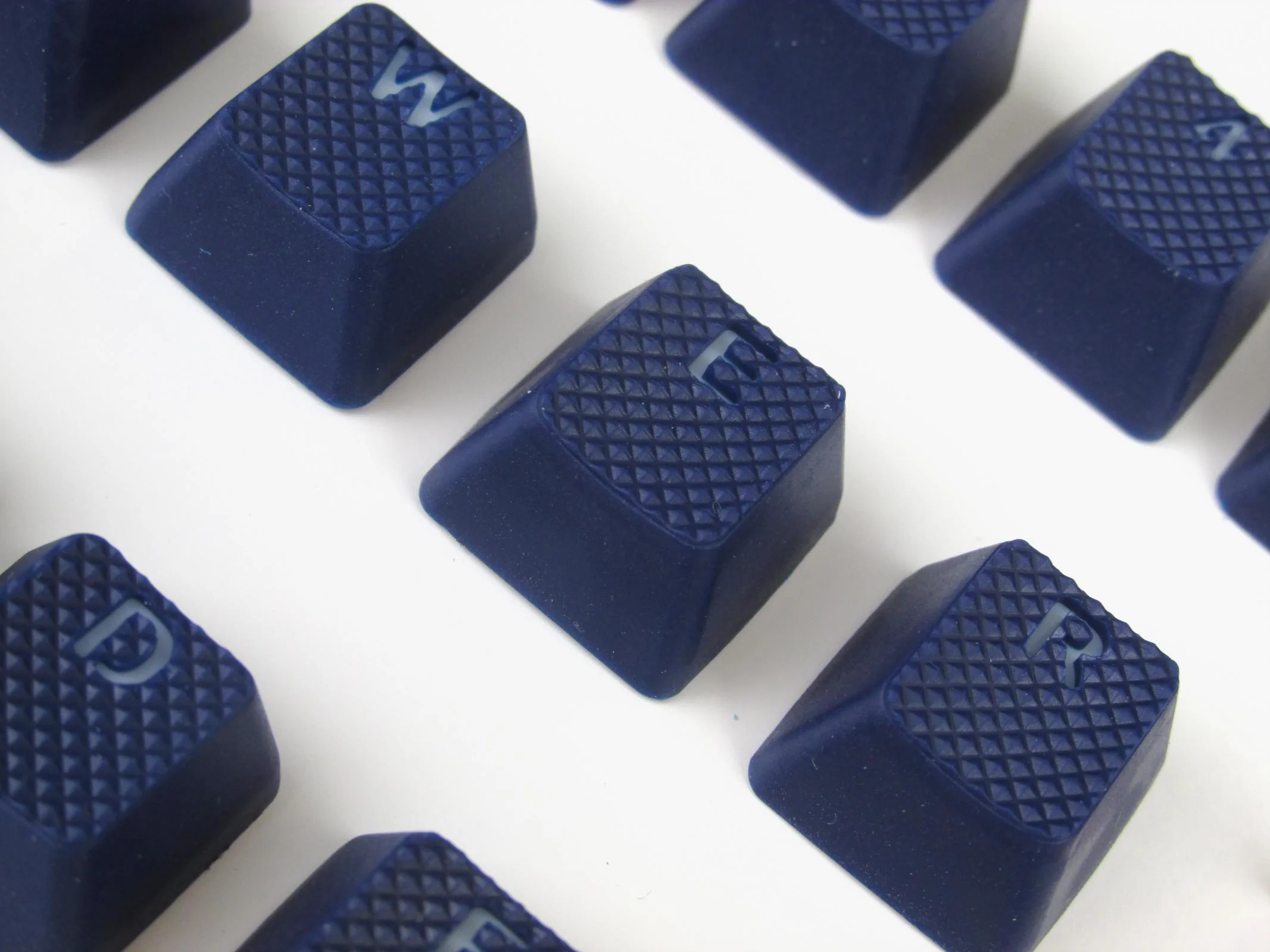 Tai-Hao Blue Backlit 18 Key OEM Profile Double Shot TPR Rubber Keycap Set - Image 5