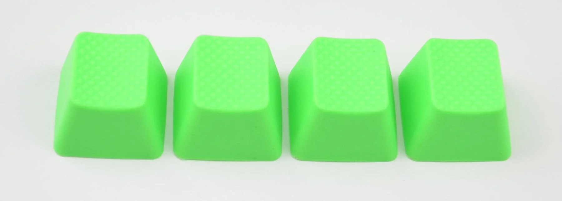 Tai-Hao Neon Green Row 4 Blank 4 Key OEM Profile TPR Rubber Keycap Set - Image 3