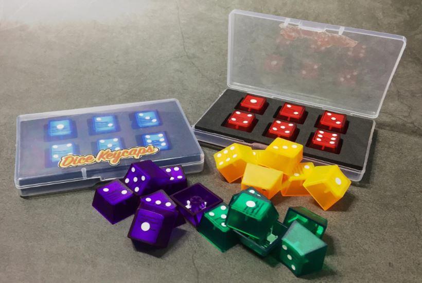 Tai-Hao Purple Dice Translucent 6 Key OEM Profile ABS Keycap Set