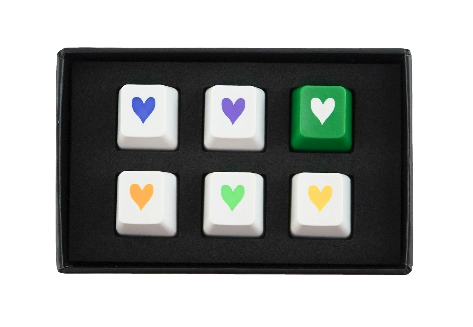 Tai-Hao Green Heart 6 Key OEM Profile ABS Keycap Set