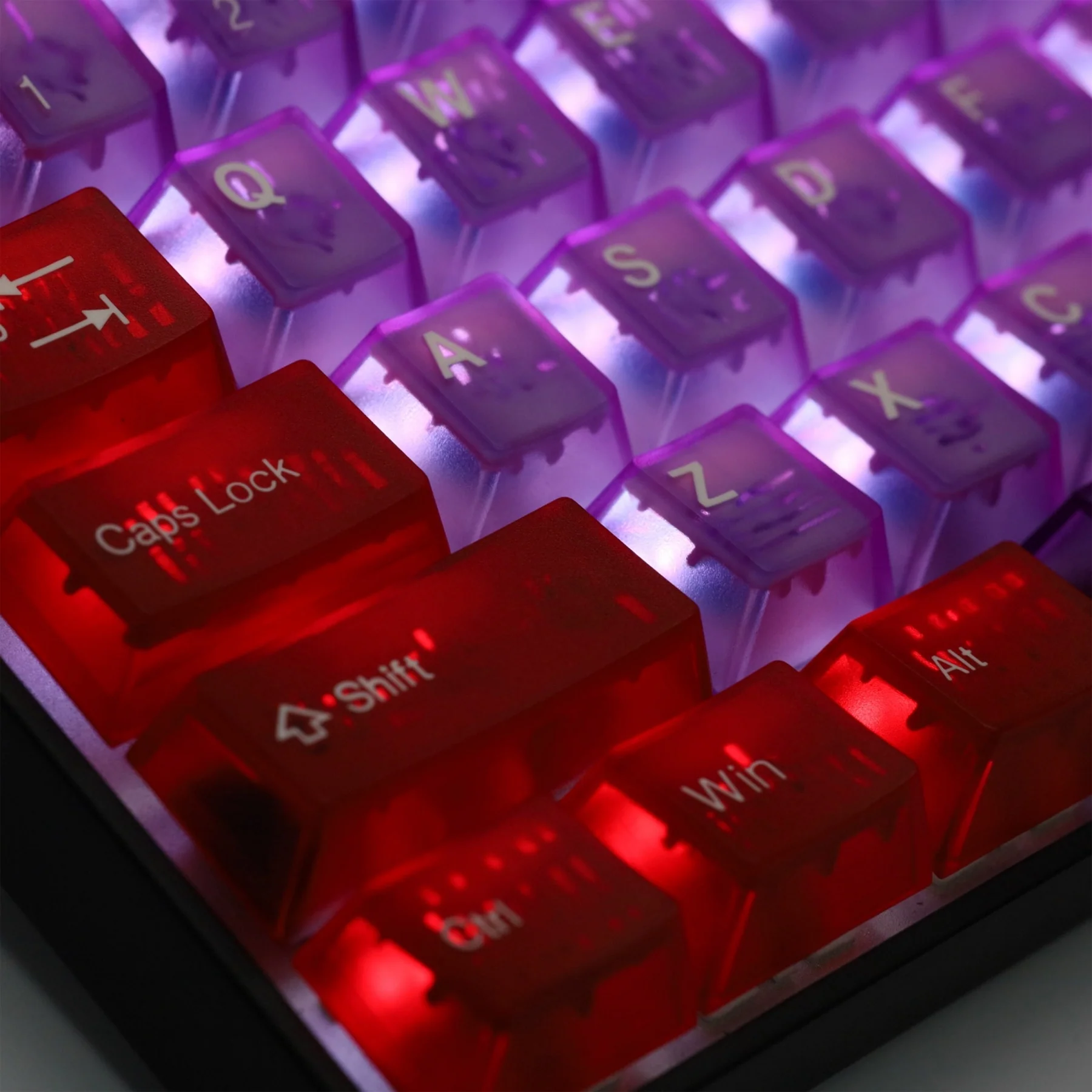 Tai-Hao Atomic Purple 152 Key Cubic Profile ABS Translucent Keycap Set - Image 4