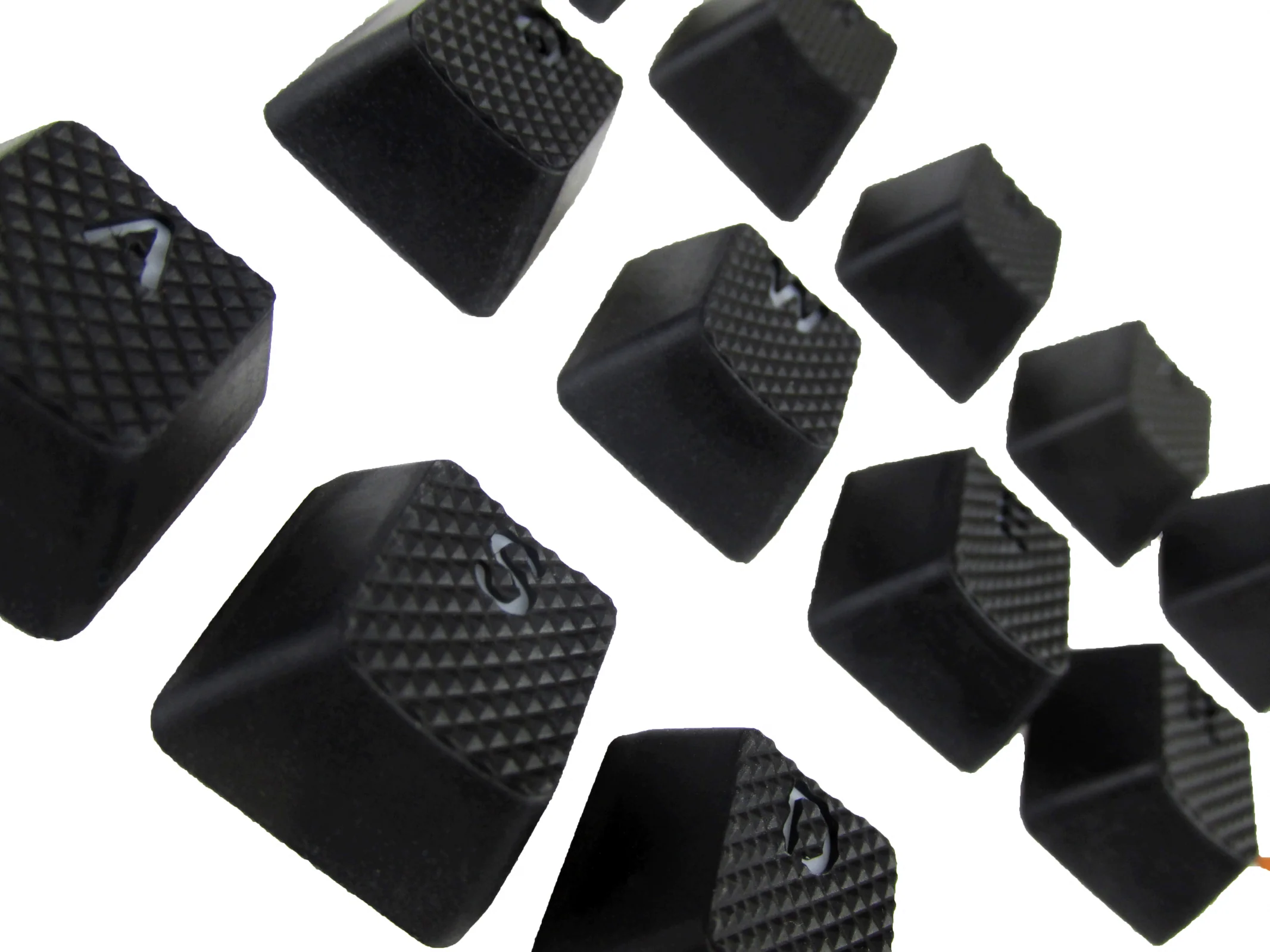 Tai-Hao Black Backlit 18 Key OEM Profile Double Shot TPR Rubber Keycap Set - Image 3