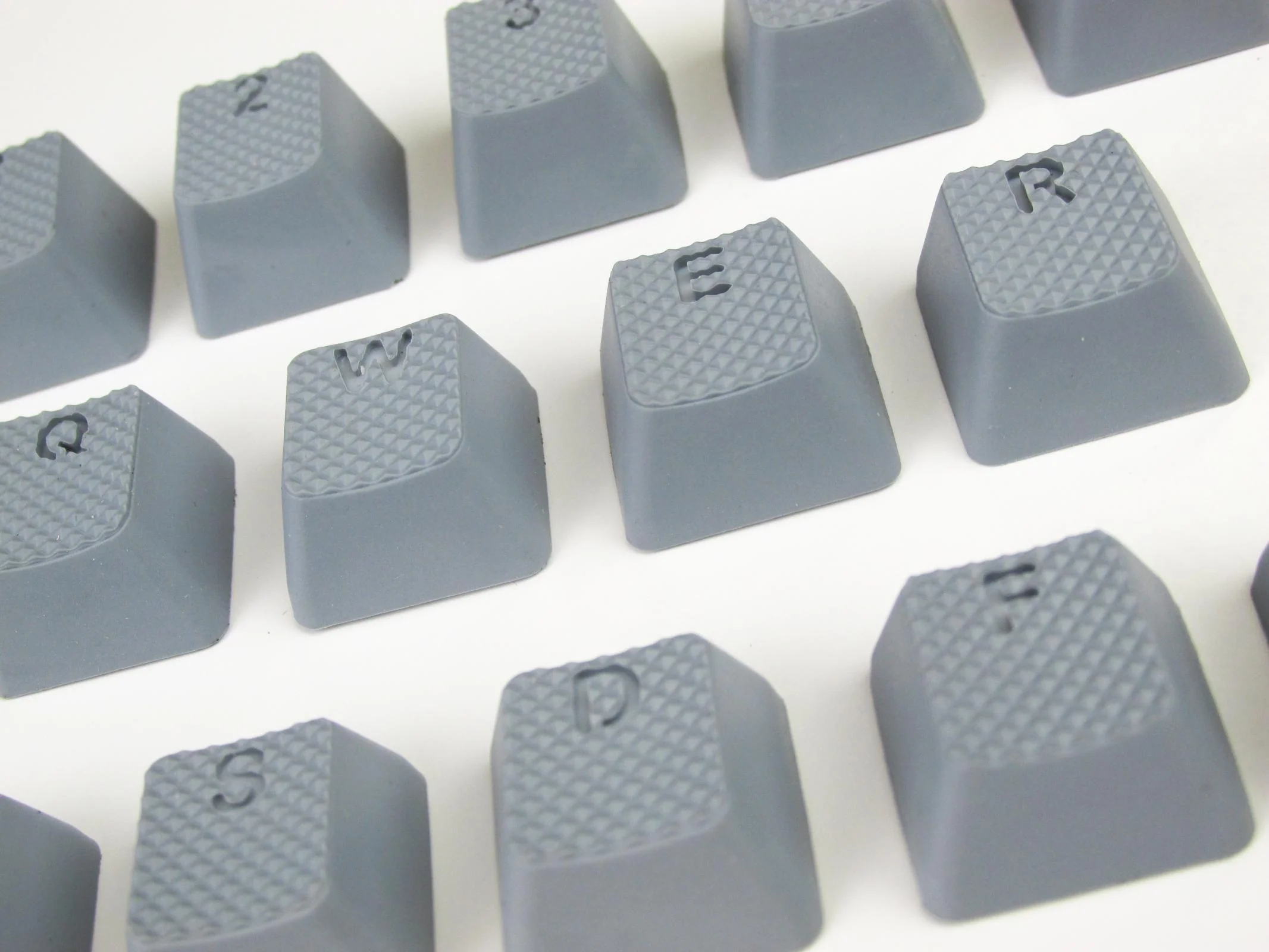 Tai-Hao Grey Backlit 18 Key OEM Profile Double Shot TPR Rubber Keycap Set - Image 2