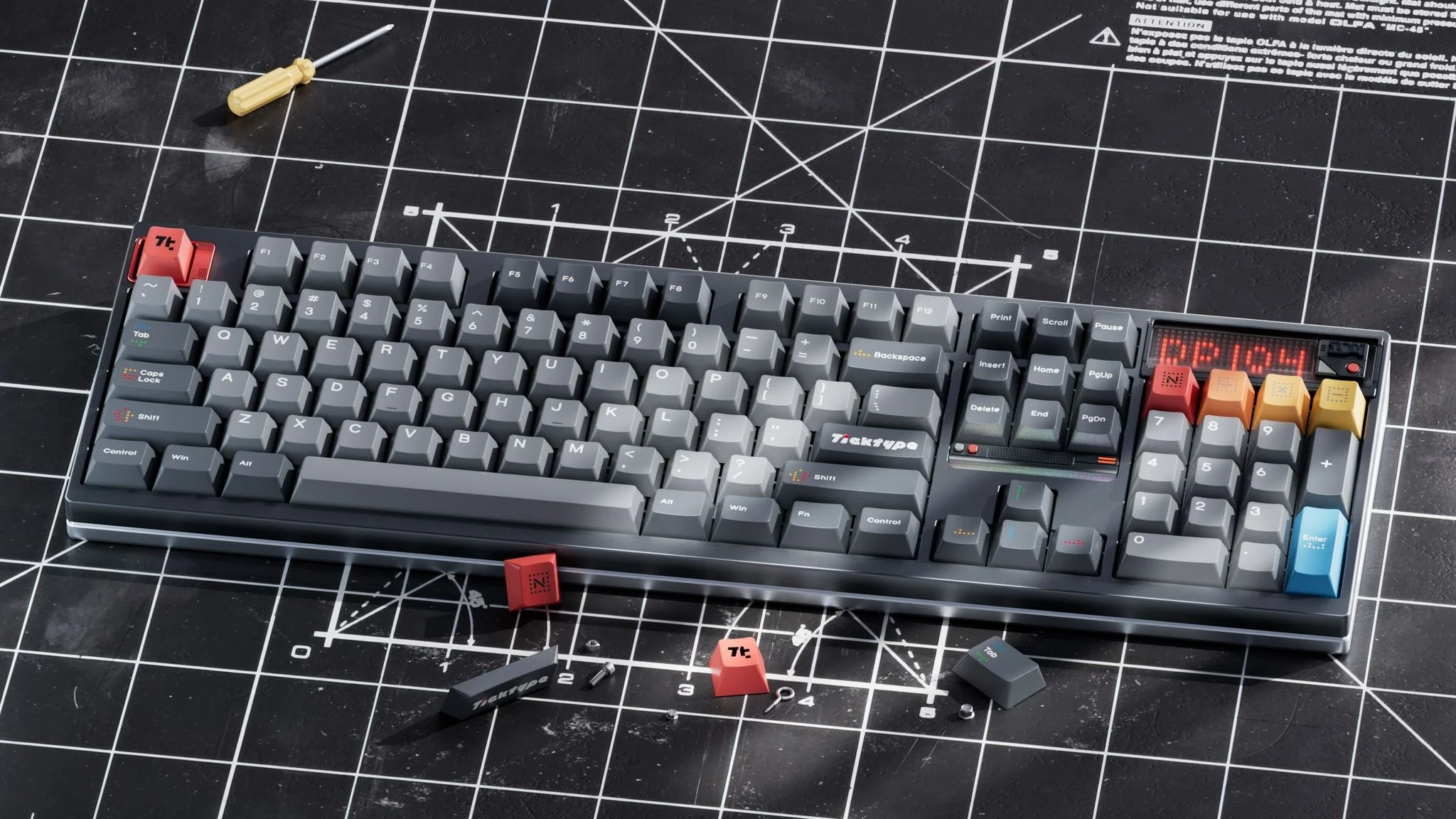 Ticktype DP104 8K Aluminum Wireless RGB Keyboard - Image 14