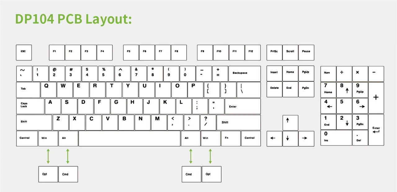 Ticktype DP104 8K Aluminum Wireless RGB Keyboard - Image 7