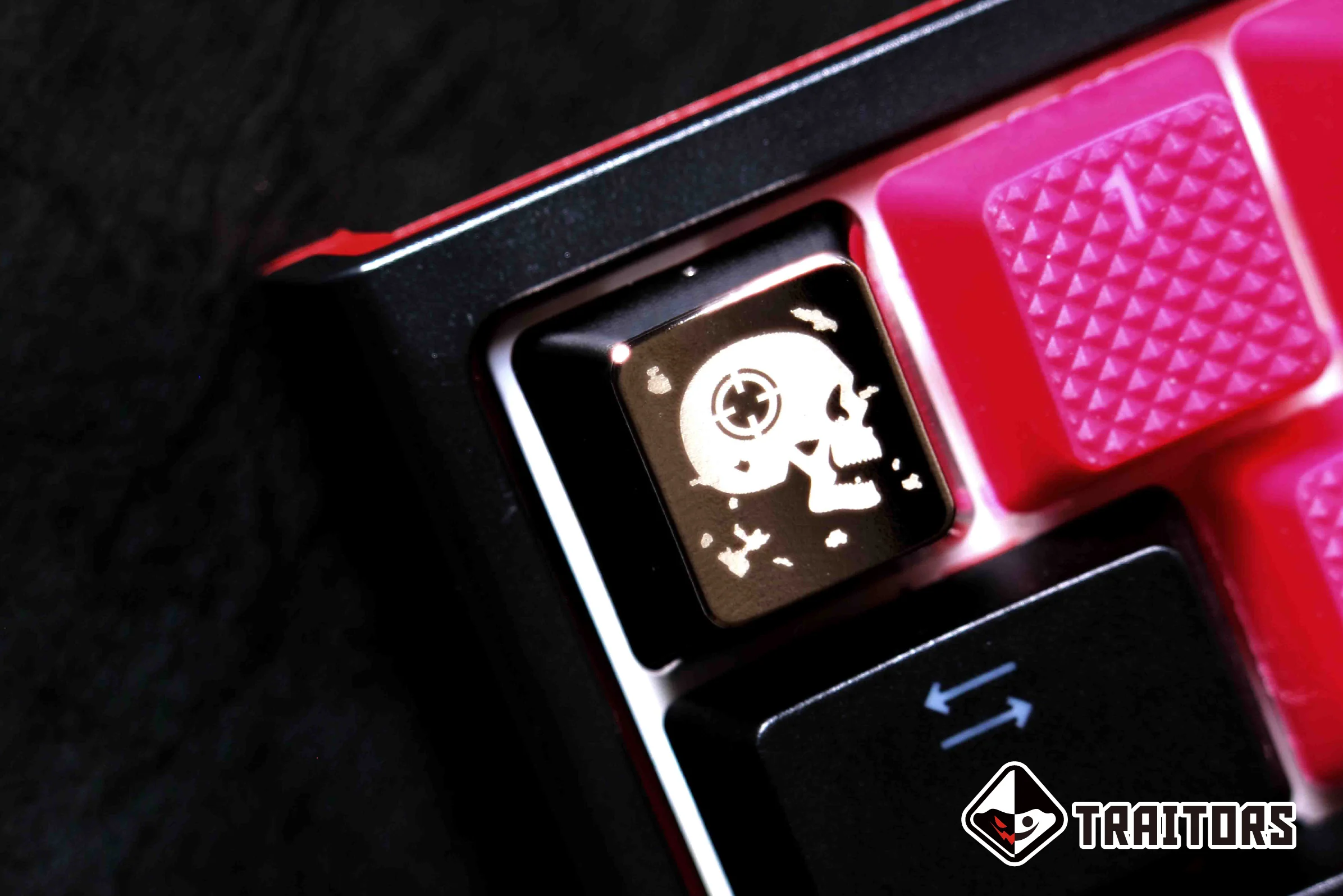 Traitors Skeleton Loading 6 Key OEM Profile Chromium Plated Laser Engraved ABS Keycap Set - Image 4