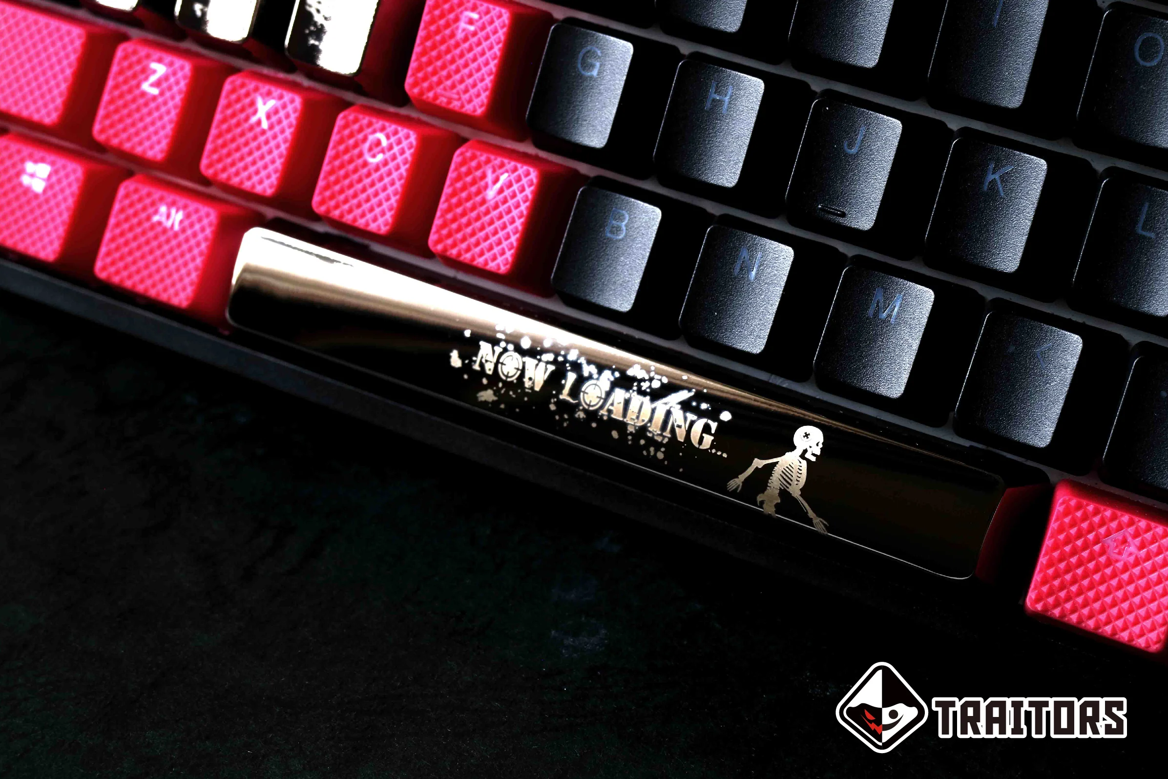 Traitors Skeleton Loading 6 Key OEM Profile Chromium Plated Laser Engraved ABS Keycap Set - Image 6