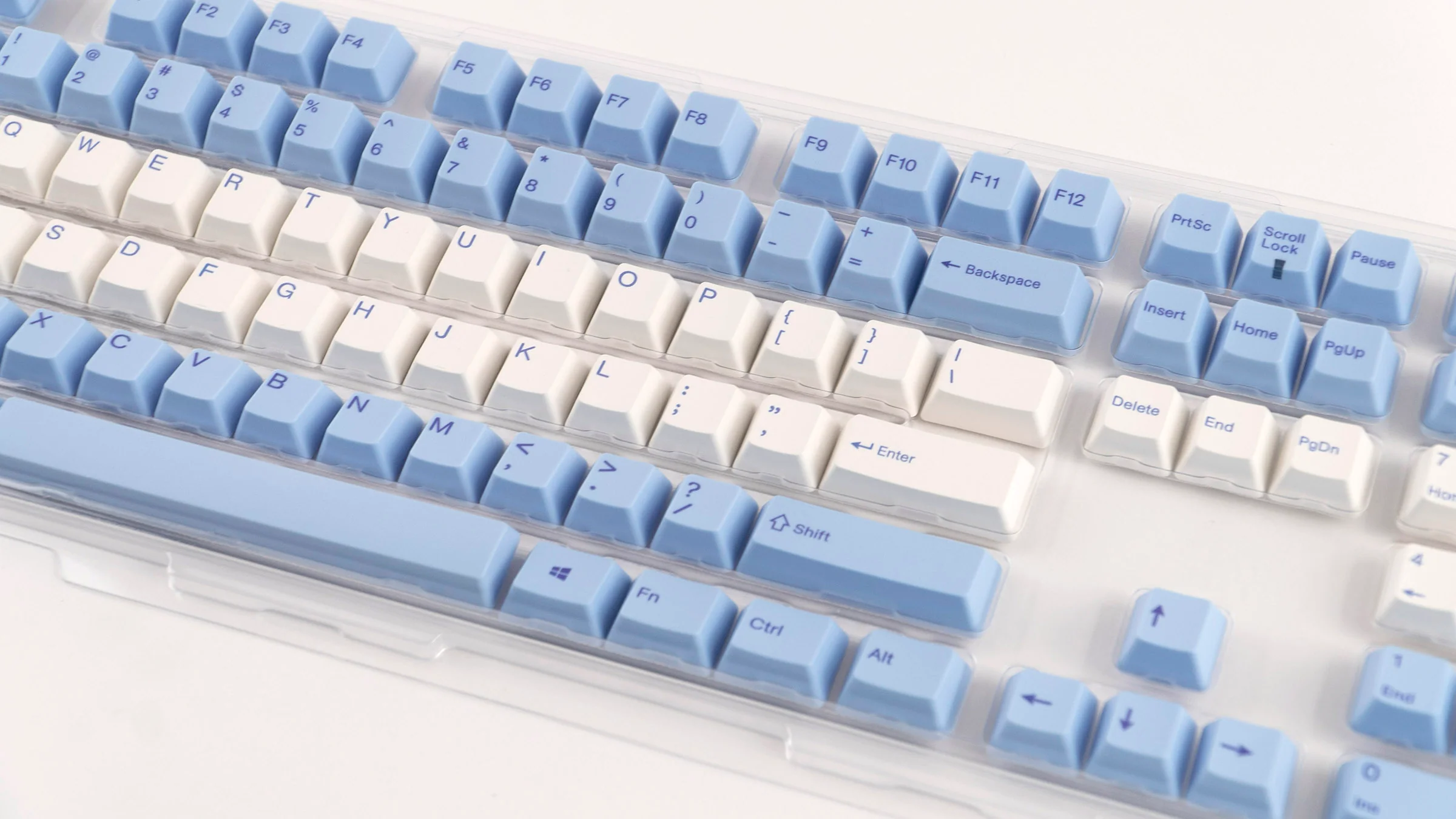 Varmilo Santorini White / Blue 108 Key Varmilo Profile Dye Sub PBT Keycap Set - Image 4