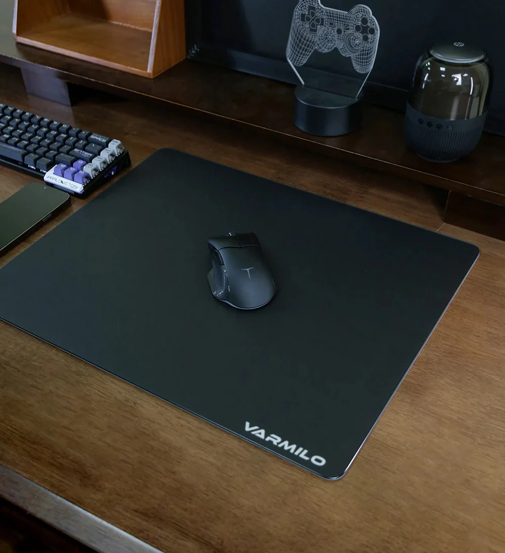 Varmilo Black Tempered Glass Mouse Pad - Image 3