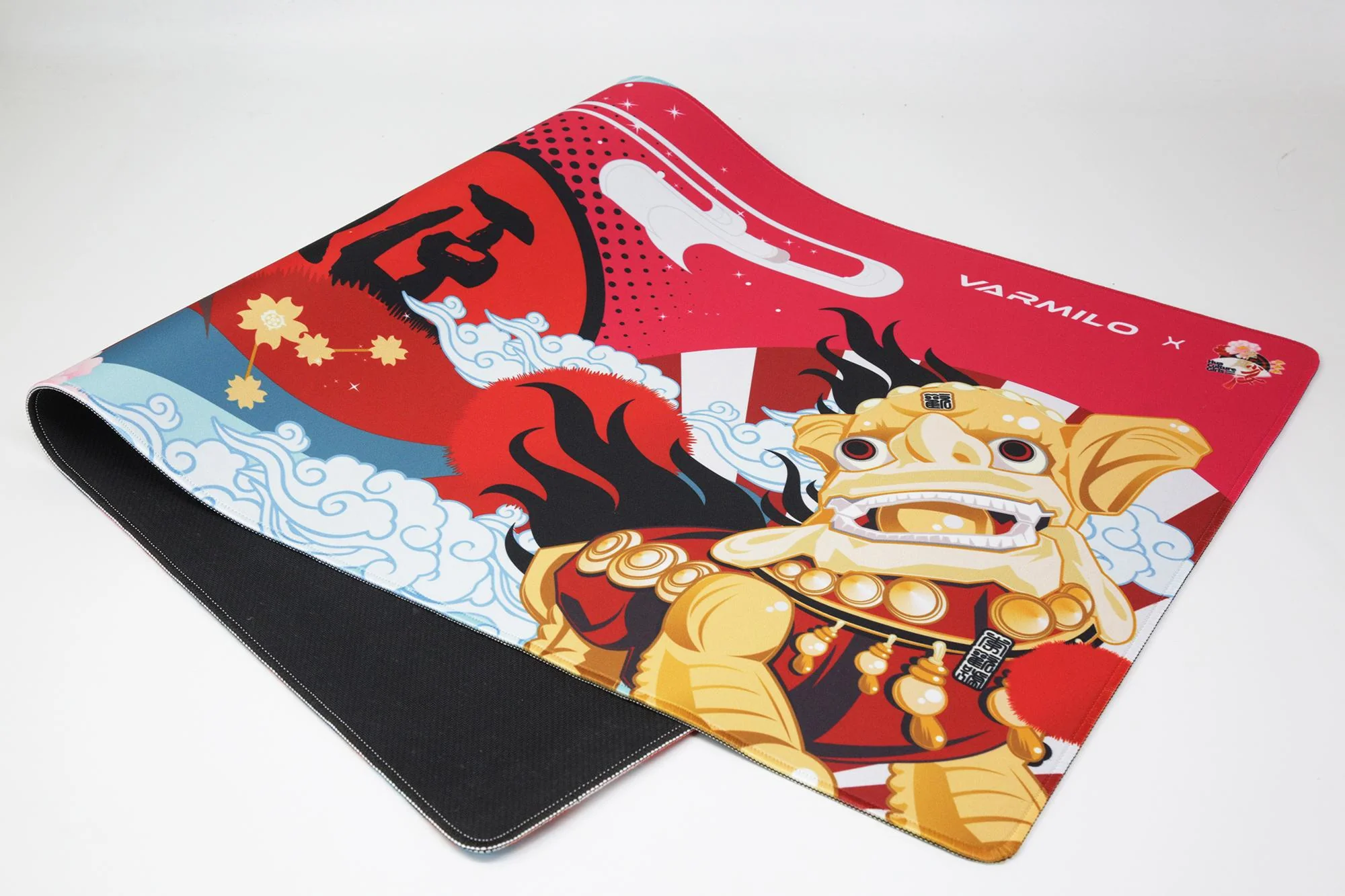 Varmilo Extra Large Consort Yu Beijing Opera Desk Mat with Stitched Edges - Image 3