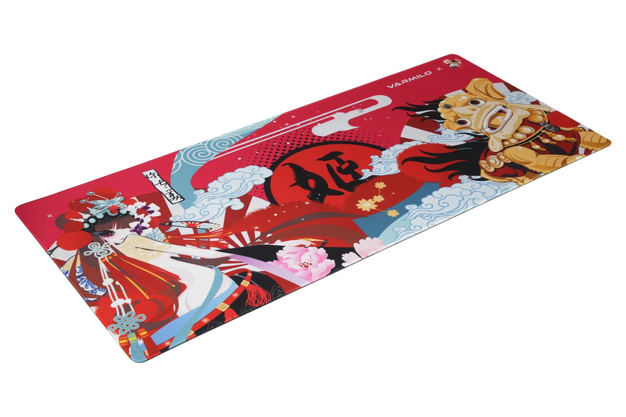 Varmilo Extra Large Consort Yu Beijing Opera Desk Mat with Stitched Edges - Image 8