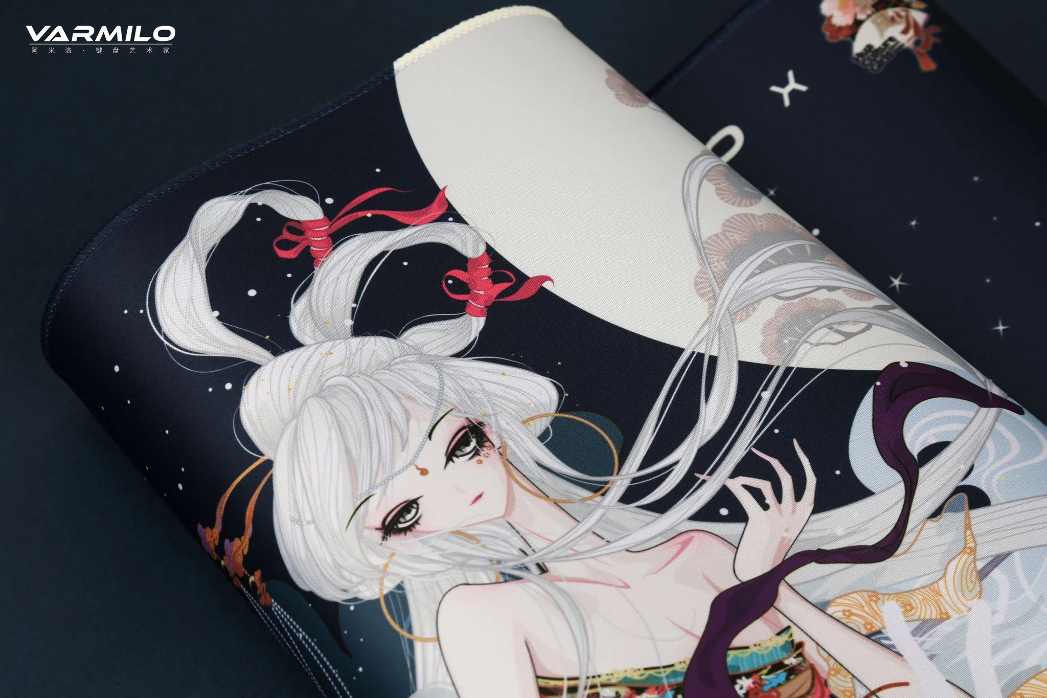 Varmilo Extra Large Flying to the Moon Desk Mat with Stitched Edges - Image 4